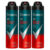 Kit 3 Desodorante Rexona Antibacterial Protection Men Aerosol Antitranspirante 72h 150ml