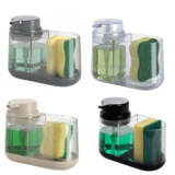 Dispenser Porta Detergente Com suporte Para Esponja Buchinha 330ml Acrílico Plasutil