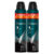Kit 2 Antitranspirante Aerosol Rexona Men Invisible 250ml