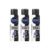 Kit 3 Desodorante Antitranspirante Aerosol Nivea Men Invisible Black & White 150ml
