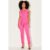 Macacão Longo Feminino Sarja Planet Girls Rosa Médio