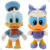 Kit Com 2 Bonecos De Vinil De 12cm Personagens Pato Donald e Margarida 3297 Líder Brinquedos
