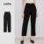 Lovito Calça Elegante com Botão  Confortável e Simples para Todas As Estações  Preta para mulheres L143AD1595
