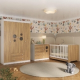 Quarto de Bebê Completo com Berço Americano 3 em 1 Pirulito Multimóveis MP4613