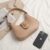 Bolsa Feminina Nude Bege Baguete de Ombro Espaçosa Casual