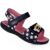 Sandália Papete Infantil Klin Tic Tac Menina Abelha Flores Marinho Rosa Com Velcro