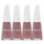 Kit 4 Esmalte Risqué Rosas Cremoso Cor Bali 8ml