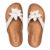Chinelo Feminino Beira Rio Flatform Tiras Off White