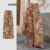Lovito Calças casuais com estampa tribal e cadarço com laço drapeado para mulheres L121AD1079