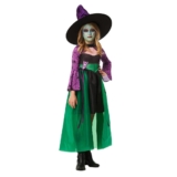 Fantasia Halloween Bruxa Infantil Vestido de Luxo Com Cauda