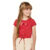 Blusa Infantil Menina Canelada Listrada Elian Vermelho