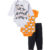 Kit Body Infantil Longo 3 Peças Select Laranja