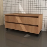 Kit com 2 Gabinetes para Banheiro com Rodizios 80cm