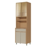 Paneleiro 4 Portas 1 Gaveta Condessa 100% Mdf Carvalho/Greige