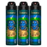 Kit Desodorante Aerosol Rexona Antibacterial+Invisible Men 150ml – 3 Unidades