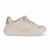 Tênis Fascite Anabela Médio Off White com Ouro