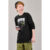 Camiseta Juvenil Menino Manga Longa Beats Preto