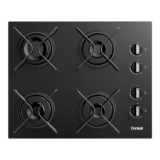 Cooktop 4 Bocas a Gás Consul com Grades Estáveis  e Mesa de Vidro – CD060BE
