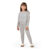 Conjunto Infantil Menina Moletom Urso Elian Cinza
