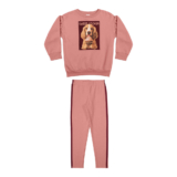 Conjunto Infantil Menina Moletom Alongado Elian Rosa