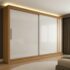 Guarda-Roupa Modulado 7 Portas 4 Gavetas 5 Peças Branco/Nogal