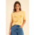 T-Shirt Feminina Flores Marialícia Amarelo