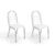 Kit 2 Cadeiras de Cozinha Holanda 2C009 2 Un Cromado/Courano Branco – Kappesberg