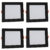 Kit 4 Painel Plafon Quadrado Embutir 18w Luminária Gesso Teto 6500k Bivolt Avant