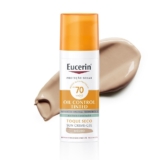 Protetor Solar Facial Eucerin Sun Oil Control Tinted Gel Creme Antioleosidade FPS 70 Cor Média 50g