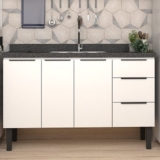 Balcão de Cozinha 3 Portas 3 Gavetas Júpiter 134