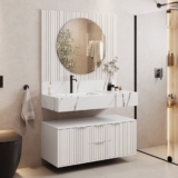 Armário para Banheiro Suspenso Ripy 100cm Branco