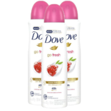 Kit 3 Desodorante Antitranspirante Aerosol Dove Go Fresh Romã e Verbena 150ml