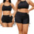 Biquíni Top Alcinha Conjunto Croped E Shorts Cordinha Lateral Sunquini M ao G3