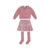 Conjunto Infantil Menina Blusa e Saia Colorittá Rosa