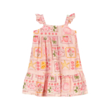 Vestido Infantil Menina Estampa Verão Elian Rosa