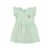 Vestido Bebê Menina Malha Canelada Listrada Elian Verde