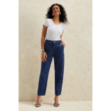 Calça Feminina Balloon Jeans Marialícia Azul