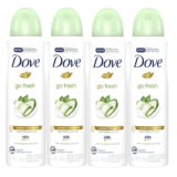 Kit 4 Desodorantes Aerosol Dove Go Fresh Pepino E Chá Verde 150ml