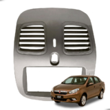 Moldura Painel Central 7 Polegadas Fiamon MP5 Fiat Grand Siena Palio Sporting Cor Champagne Fácil Instalação