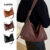 Lovito Bolsa de ombro ajustável casual com zíper liso de alta capacidade Bolsa para mulheres LFA27460