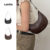 Lovito Bolsa De Ombro Casual Bolsa De Ombro Básica Lisa Para Mulheres L66AD030 (Marrom/Preto)
