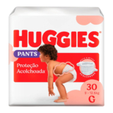 Fralda Huggies Pants Roupinha Proteção Acolchoada Tamanho G Pacote Mega 30 Unidades Descartáveis