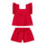 Conjunto Infantil Menina Margaridas Colorittá Vermelho