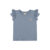 Blusa Infantil Menina Babado Com Renda Colorittá Azul