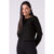 Blusa Feminina Manga Longa Moletom Marialícia Preto