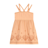 Vestido Infantil Menina Conchas Texturizado Elian Laranja