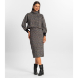 Saia Feminina Midi Rovitex Preto