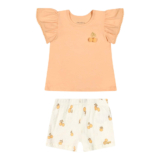 Conjunto Bebê Menina Pompom Cereja Colorittá Laranja