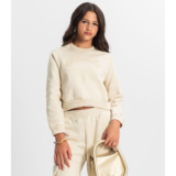 Moletom Juvenil Feminino Em Moletom Minty Bege