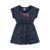 Vestido Infantil Menina Canelado Listrado Elian Azul